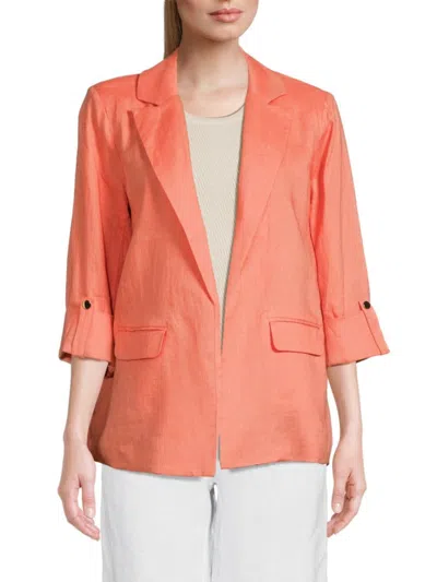 SAKS FIFTH AVENUE WOMEN'S 100% LINEN OVERSIZED BLAZER