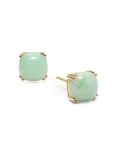 SAKS FIFTH AVENUE WOMEN'S 14K YELLOW GOLD & JADE STUD EARRINGS