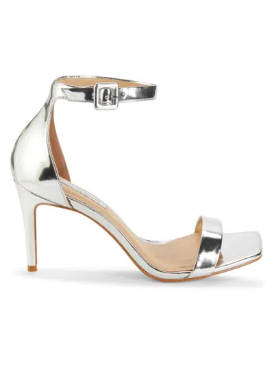 SAKS FIFTH AVENUE WOMEN'S 89MM METALLIC ANKLE STRAP SANDALS