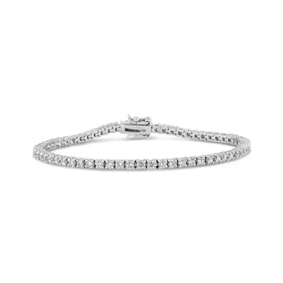 SALLY SKOUFIS WOMEN'S WHITE / SILVER FLIRTATION BRACELET WITH MAN MADE CZ DIAMOND STIMULANT IN STERLING SILVER