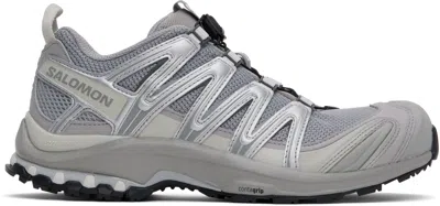 SALOMON GRAY & SILVER XA PRO 3D SNEAKERS
