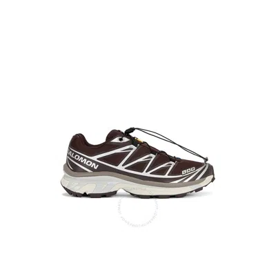 SALOMON SALOMON MEN'S BLACK COFFEE / FTW SILVER / FALCON XT-6 LOW TOP SNEAKERS