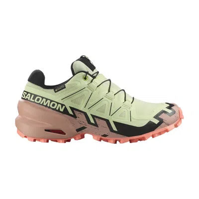 SALOMON SALOMON WMNS SPEEDCROSS 6 GORE-TEX 'LIME CREAM MAHOGANY ROSE' | GREEN | WOMEN'S SIZE 6.5