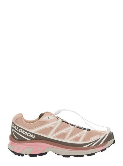 SALOMON XT-6 PINK SNEAKER WITH LOGO APPLIED ON THE TONGUE AND CHUNKY SOLE IN FABRIC UNISEX