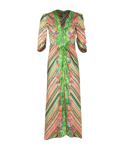 SALONI MITSU B BOTANICAL-PRINT DRESS