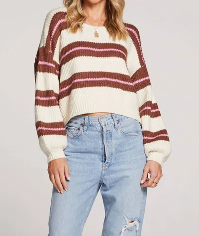 SALTWATER LUXE MIMI SWEATER IN VANILLA STRIPE