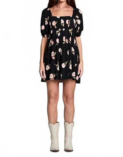 SALTWATER LUXE SUMMER MINI DRESS IN BLACK