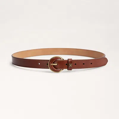 SAM EDELMAN SAM EDELMAN 25MM LEATHER INLAY BELT TAN LEATHER
