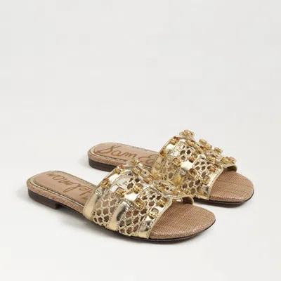 SAM EDELMAN SAM EDELMAN BLAIRE SLIDE SANDAL AMBER GOLD MESH