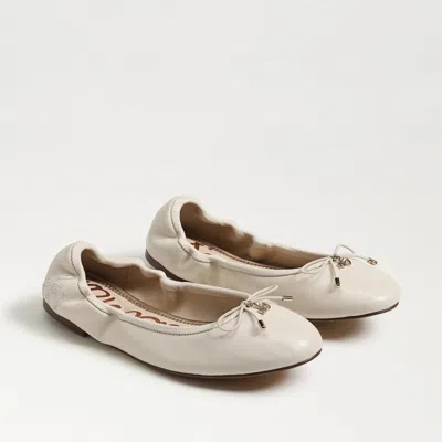 SAM EDELMAN SAM EDELMAN FELICIA BALLET FLAT MODERN IVORY LEATHER
