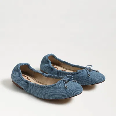 SAM EDELMAN SAM EDELMAN FELICIA BALLET FLAT VINTAGE BLUE DENIM