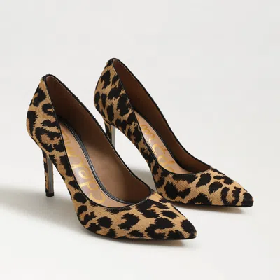 SAM EDELMAN SAM EDELMAN HAZEL POINTED TOE PUMP LEOPARD BRAHMA HAIR LEATHER