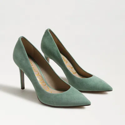 SAM EDELMAN SAM EDELMAN HAZEL POINTED TOE PUMP GREEN GARDEN SUEDE