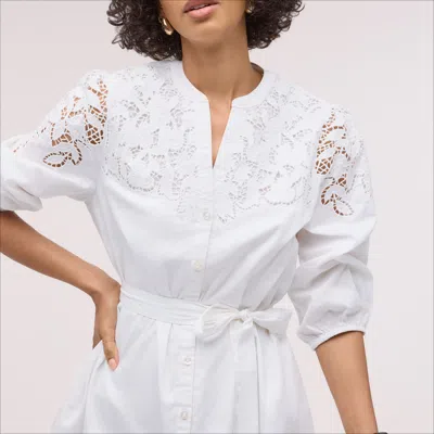 SAM EDELMAN SAM EDELMAN LANIE TIE BELT MINI DRESS BRIGHT WHITE