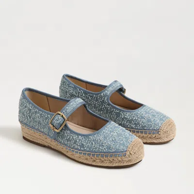 SAM EDELMAN SAM EDELMAN MACKIE ESPADRILLE MARY JANE MONTROSE BLUE FABRIC