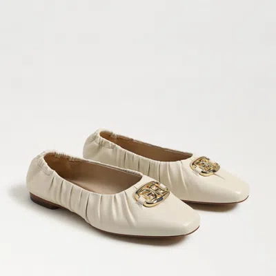 SAM EDELMAN SAM EDELMAN MARLOWE BALLET FLAT MODERN IVORY LEATHER