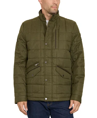 SAM EDELMAN MEN'S BOX-QUILTED STAND-COLLAR PUFFER JACKET