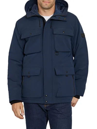 SAM EDELMAN MEN'S CARGO HOODED JACKET
