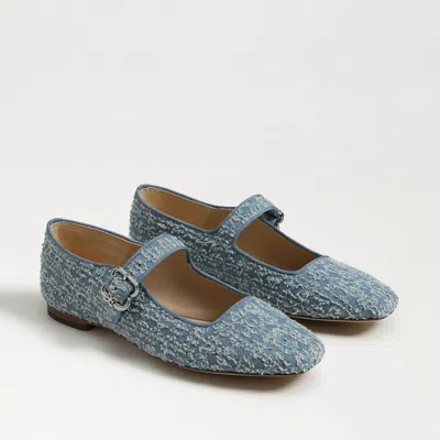 SAM EDELMAN SAM EDELMAN MICHAELA MARY JANE FLAT MONTROSE BLUE DENIM