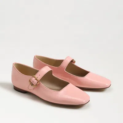 SAM EDELMAN SAM EDELMAN MICHAELA MARY JANE FLAT PINK ROSETTE LEATHER