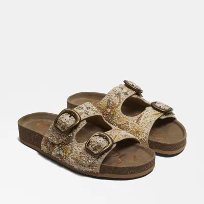 SAM EDELMAN SAM EDELMAN ORIANNA SLIP ON SANDAL IVORY MULTI SEQUIN BEADS