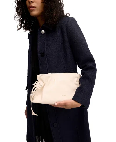 SAM EDELMAN POPPY OVERSIZED LEATHER DRAWSTRING CLUTCH