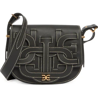 SAM EDELMAN SAM EDELMAN SMALL BAY LEATHER SADDLE CROSSBODY BAG