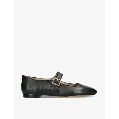 SAM EDELMAN WOMENS BLACK MICHAELA LEATHER BALLET FLATS EUR 36.5 / 3.5 UK