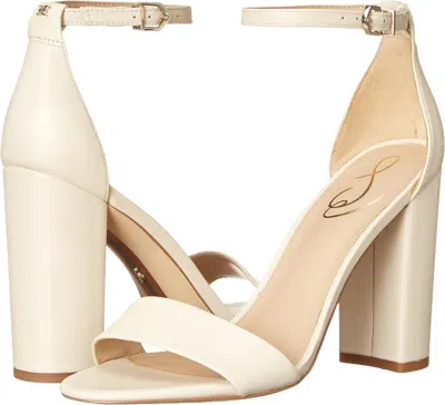 SAM EDELMAN YARO E85111B103 SANDAL WOMENS US 9 IVORY LEATHER ANKLE STRAP ZPO1234