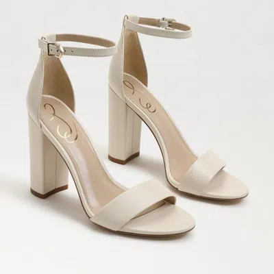SAM EDELMAN YARO EC0236281 SANDAL WOMEN'S US 10 IVORY LEATHER ANKLE STRAP KHD838
