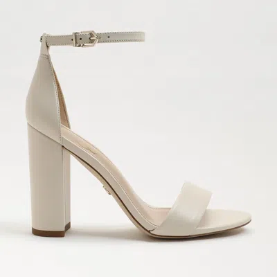 SAM EDELMAN YARO EC0236281 SANDAL WOMEN'S US 10 IVORY LEATHER ANKLE STRAP KHD878