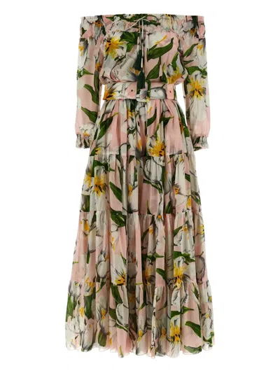 SAMANTHA SUNG FLORAL-PRINT DRESS