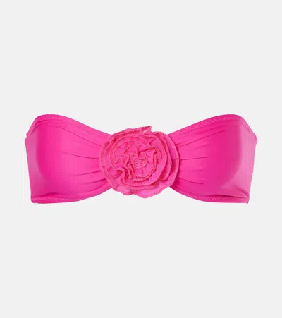 SAME ROSE BANDEAU BIKINI TOP