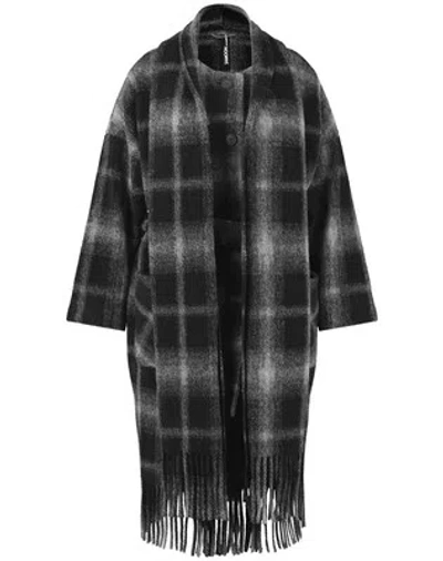 SAMOON SAMOON DAMEN WOLLMANTEL MIT KAROMUSTER LANGARM