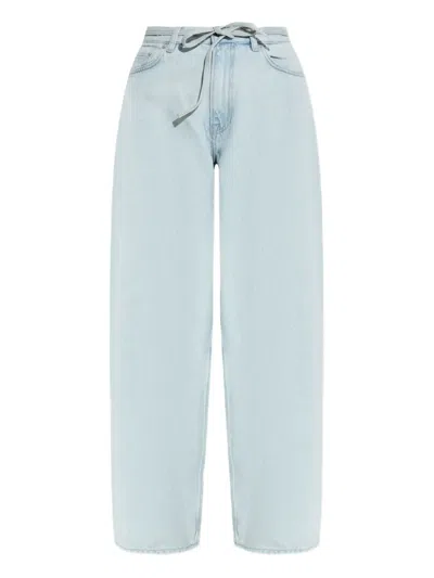 SAMSOE & SAMSOE DRAWSTRING COTTON JEANS