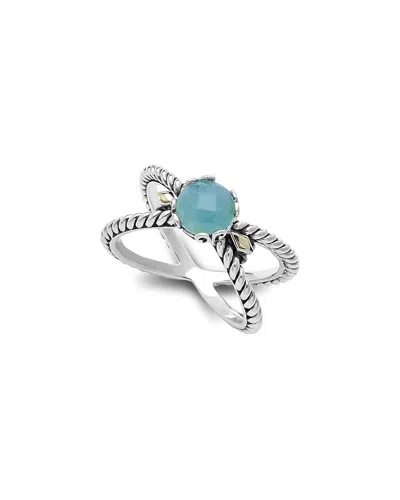SAMUEL B. SAMUEL B. 18K & SILVER 1.20 CT. TW. AQUA X RING