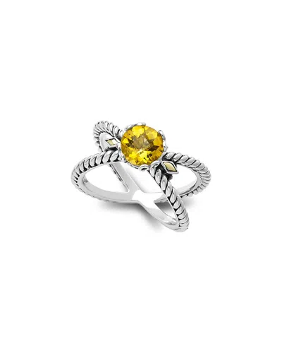 SAMUEL B. SAMUEL B. 18K & SILVER 1.30 CT. TW. CITRINE X RING