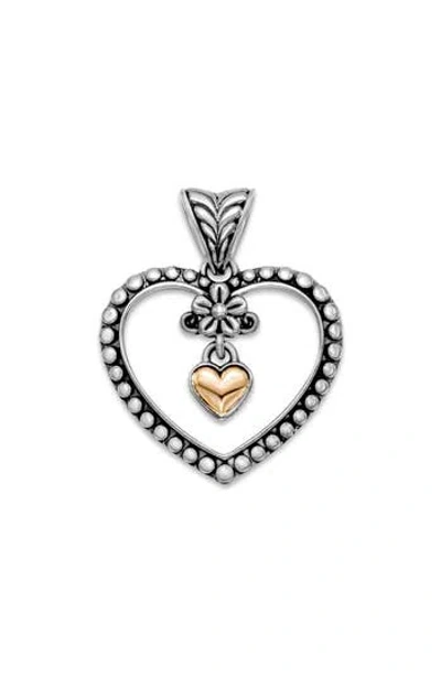SAMUEL B. SAMUEL B. 18K GOLD & STERLING SILVER HEART PENDANT