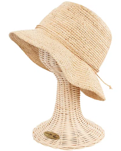 SAN DIEGO HAT COMPANY SAN DIEGO HAT COMPANY CROCHET RAFFIA BUCKET HAT