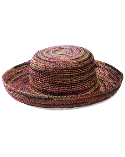 SAN DIEGO HAT COMPANY SAN DIEGO HAT COMPANY CROCHETED RAFFIA KETTLE BRIM HAT