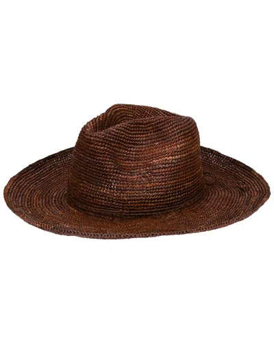 SAN DIEGO HAT COMPANY SAN DIEGO HAT COMPANY MARINA CROCHET RAFFIA FEDORA