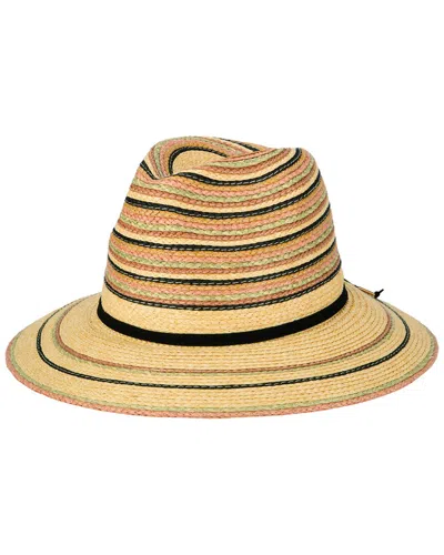 SAN DIEGO HAT COMPANY SAN DIEGO HAT COMPANY PARADISE PAPERBRAID MULTI STRIPED FEDORA