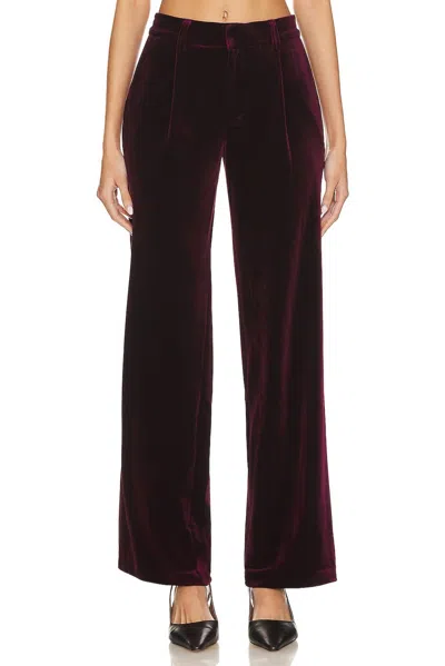 SANCTUARY FAYE VELVET TROUSER IN SUGAR PLUM
