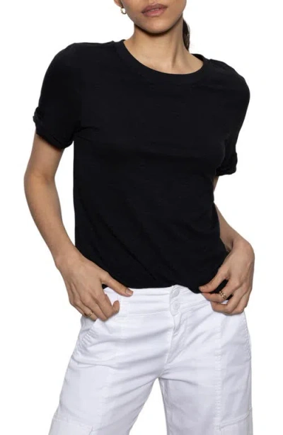 SANCTUARY SANCTUARY PERFECT ROLL SLEEVE COTTON T-SHIRT