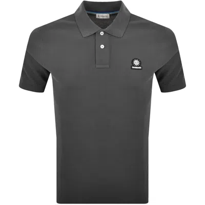 SANDBANKS SANDBANKS BADGE LOGO POLO T SHIRT GREY