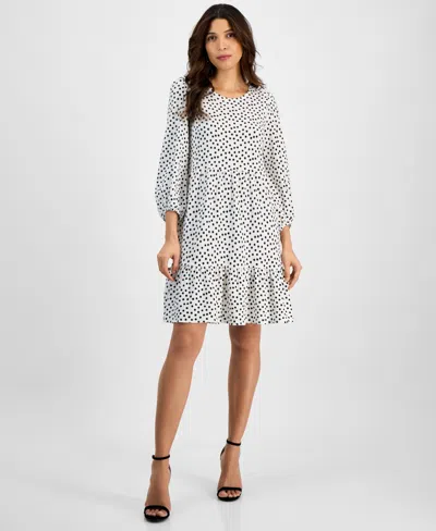 SANDRA DARREN WOMEN'S POLKA DOT TIERED KNIT DRESS