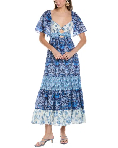 SANDRO SANDRO LINEN-BLEND MAXI DRESS