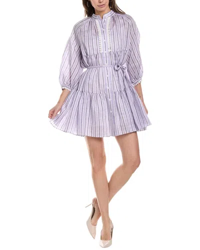 SANDRO SANDRO LINEN-BLEND MINI DRESS