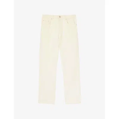 SANDRO MENS NATURELS REGULAR-FIT STRAIGHT-LEG JEANS