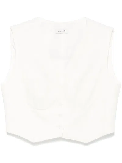 SANDRO PINSTRIPED TOP